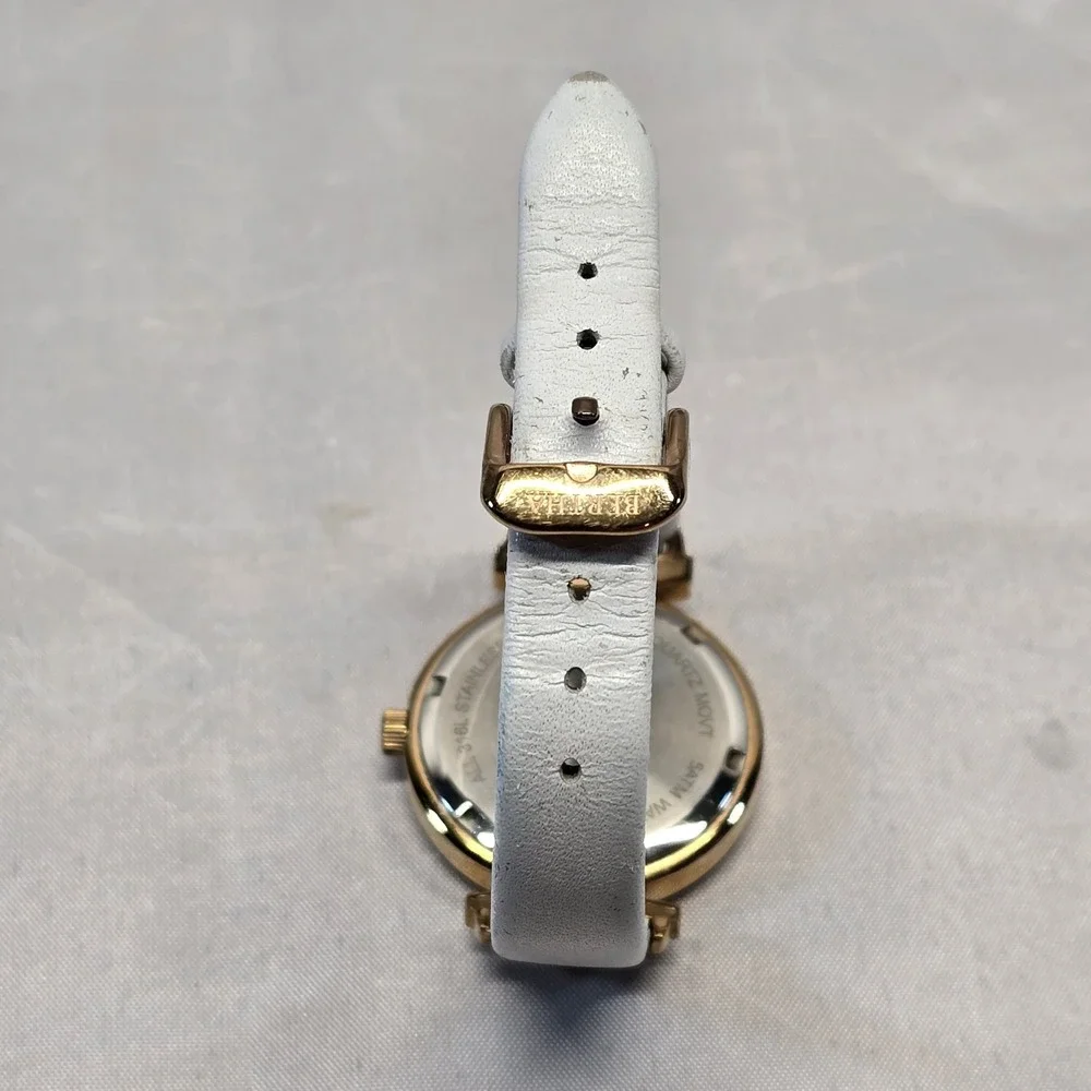 Bertha Jasmine White Leather‎ Rose Gold Women's Watch BR9605